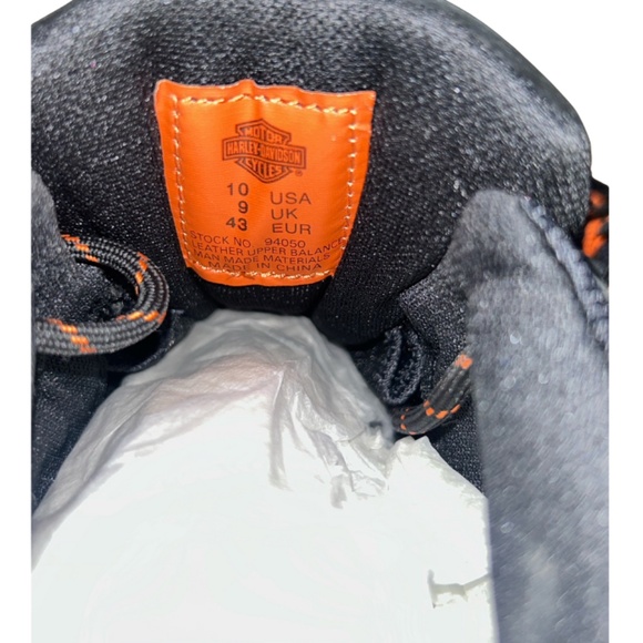 Harley-Davidson® Men's Cross Roads II Lace Up Black Hiking Boots Shoes - Picture 6 of 7